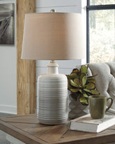 Orleans Furniture - Ashley Furniture - Marnina Lighting - Ceramic Table Lamp (Set of 2) / Taupe - L121854